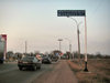 Transdniestr: between east and west, between Latin and Slavonic worlds - road sign - distances to Kishinev and Volgograd - photo by A.Kilroy