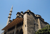 Istanbul, Turkey: New mosque - faade on Hasircilar caddesi - yeni cami - Eminonu - photo by J.Wreford