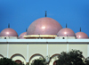 Kampala, Uganda: five green domes of the National Mosque, aka Gaddafi Mosque, the largest mosque in Uganda, paid by Libya - Old Kampala hill - photo by M.Torres