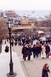 Ukraine - Odessa / Odesa / ODS: endless stairways - top - view of the cruise terminal - location of Sergei Eisenstein's Battleship Potemkin (photo by Nacho Cabana)