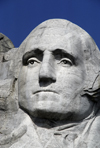 Mount Rushmore National Memorial, Pennington County, South Dakota, USA: George Washington sculpture - the first president was a Viginian farmer who led the rebellion against the British - profile - photo by C.Lovell