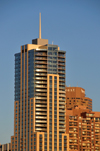 Denver, Colorado, USA: Four Seasons Hotel Denver - designed by Carney Architects / HKS - 14th and Arapahoe Streets - Qwest tower in the background - CBD - photo by M.Torres