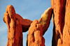 Colorado Springs, El Paso County, Colorado, USA: Garden of the Gods - fallen rocks in the 'Cathedral Spires' - photo by M.Torres