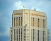 Kansas City, Missouri, USA:  Jackson County Courthouse - built in 1934, designed by Wight and Wight architects - limestone tower detailed with elaborate wrought grillwork by Charles Keck - Art Deco style - 415 E. 12th Street - photo by M.Torres