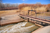 Bosque del Apache National Wildlife Refuge, Socorro County, New Mexico, USA: lock on an irrigation canal - photo by M.Torres