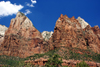 Zion National Park, Utah, USA: Court of the Patriarchs - Navajo Sandstone - photo by A.Ferrari