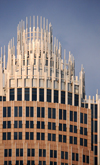 Charlotte, North Carolina, USA: top floors of the Bank of America Corporate Center on North Tryon Street - tallest building in North Carolina - architect Cesar Pelli - postmodernism - photo by M.Torres