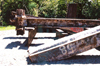 International Peace Garden, North Dakota, USA: steel beams from New York's WTC towers - photo by G.Frysinger