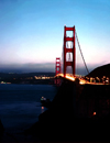 USA - San Francisco (California): night view of Golden Gate bridge  - photo by J.Fekete