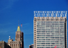 Baltimore, Maryland, USA: 100 East Pratt Street with its metal crown - Bank of America building to the left - photo by M.Torres