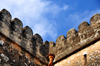 Stone Town / Mji Mkongwe, Zanzibar, Tanzania: Old fort - detail of the ramparts - Arab fort - Ngome Kongwe - photo by M.Torres